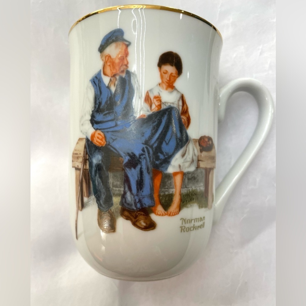 Vintage Norman Rockwell Cups Set Bundle - Picture 7 of 9
